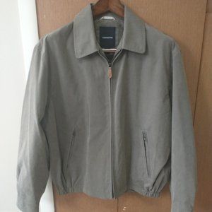 London Fog Medium Olive Green Windbreaker Harrington Blouson Jacket Raincoat